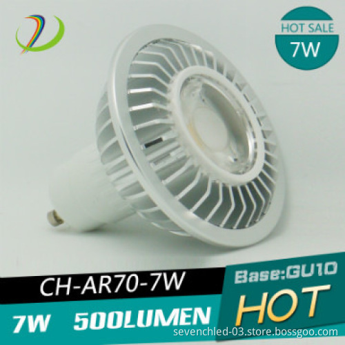 Commercial spot lighting gu10 cob 7w warm white ar70